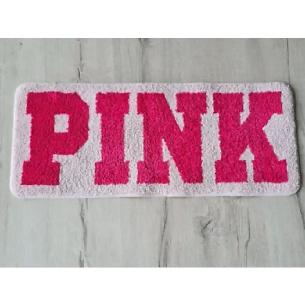 Victoria’s Secret vintage pink bath carpet/rug/mat runner